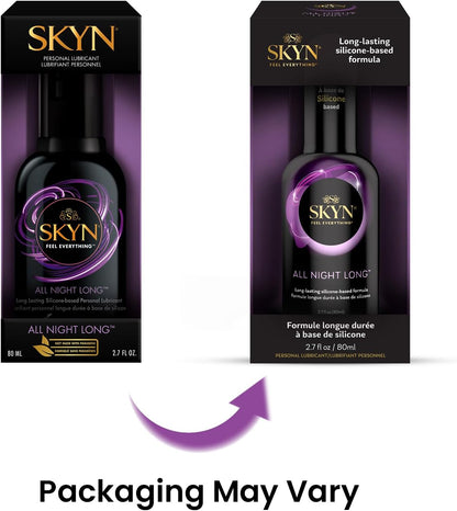 SKYN All Night Long Silicone-Based, Long Lasting Lube 2.7 oz