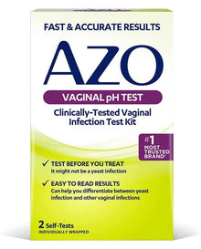 AZO Vaginal pH Test Kit, Clinically-Tested Vaginal Infection Test Kit, 2 Self-Tests AZO