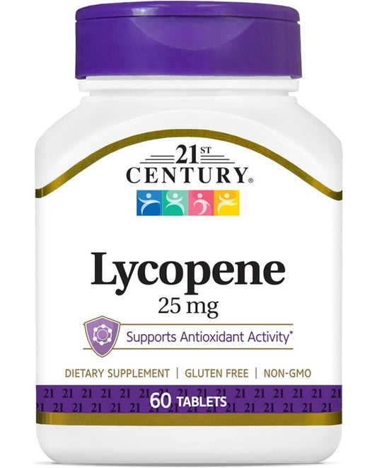 21st Century Lycopene 25 mg Tablets, 60 Count (22400)