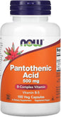 NOW Foods Pantothenic Acid 500mg, 100 Capsules