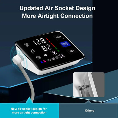 LIVAROCI Pressure Monitor, 9-17'' & 13-21'' Extra Large Blood Pressure Cuff Upper Arm, LED Color Backlit Screen Automatic Digital Blood Pressure Machine with USB Cable and 4 AAA Batteries LIVAROCI