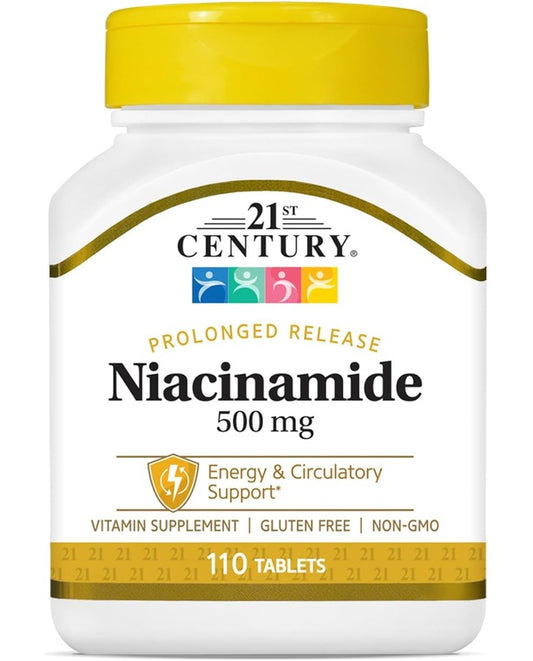 21st Century Niacinamide 500 mg Prolonged Release Tablets, 110 Count