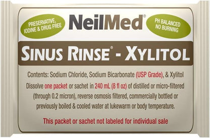 NeilMed Sinus Rinse Kit with Xylitol, 50 Count