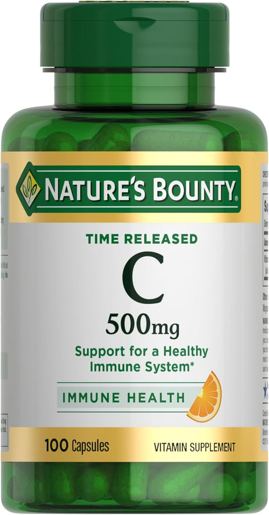 Nature's Bounty Time Released Vitamin C, 500mg, 100 Capsules