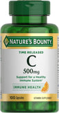 Nature's Bounty Time Released Vitamin C, 500mg, 100 Capsules