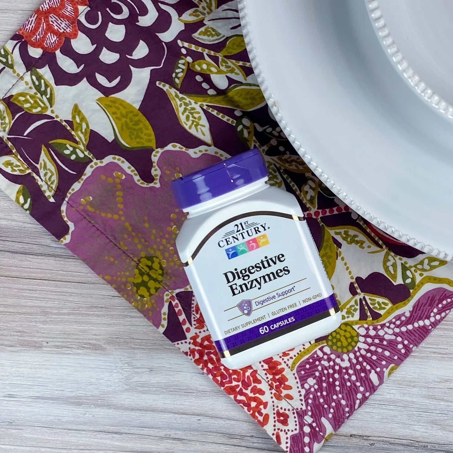 21st Century Digestive Enzymes, 60 Capsules
