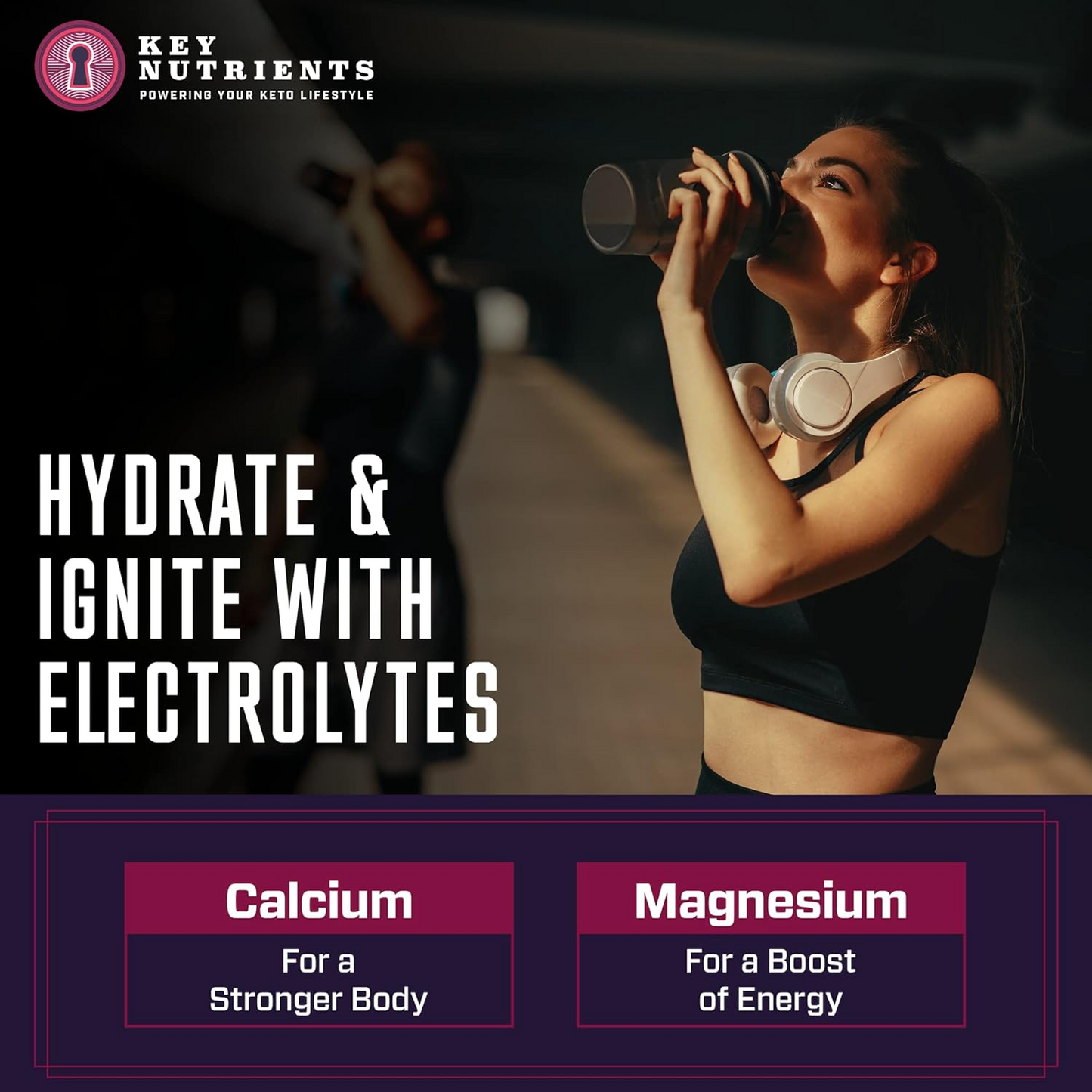 KEY NUTRIENTS Post Workout Electrolytes BCAA Powder - Post Workout Recovery Drink + Electrolytes Powder - Muscle Recovery & Muscle Builder for Men