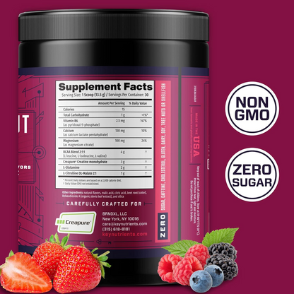 KEY NUTRIENTS Post Workout Electrolytes BCAA Powder - Post Workout Recovery Drink + Electrolytes Powder - Muscle Recovery & Muscle Builder for Men