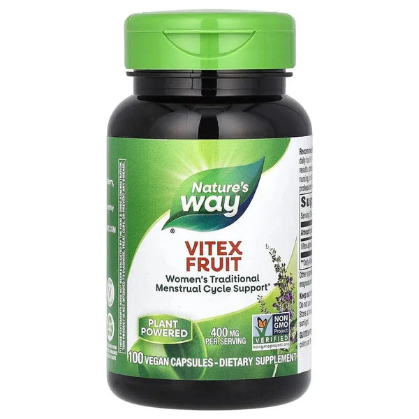 Nature's Way, Vitex Fruit, 400 mg, 100 Vegan Capsules Nature's Way