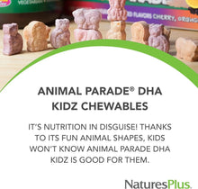 NaturesPlus Animal Parade DHA Children's Chewables - Natural Cherry Flavor - 90 Chewable Animal-Shaped Tablets - Omega 3 Fatty Acid Supplement - Gluten Free - 30 Servings NaturesPlus