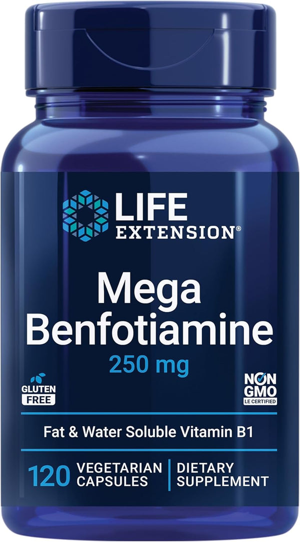 Life Extension Mega Benfotiamine, 250 mg - 120 Capsules Life Extension