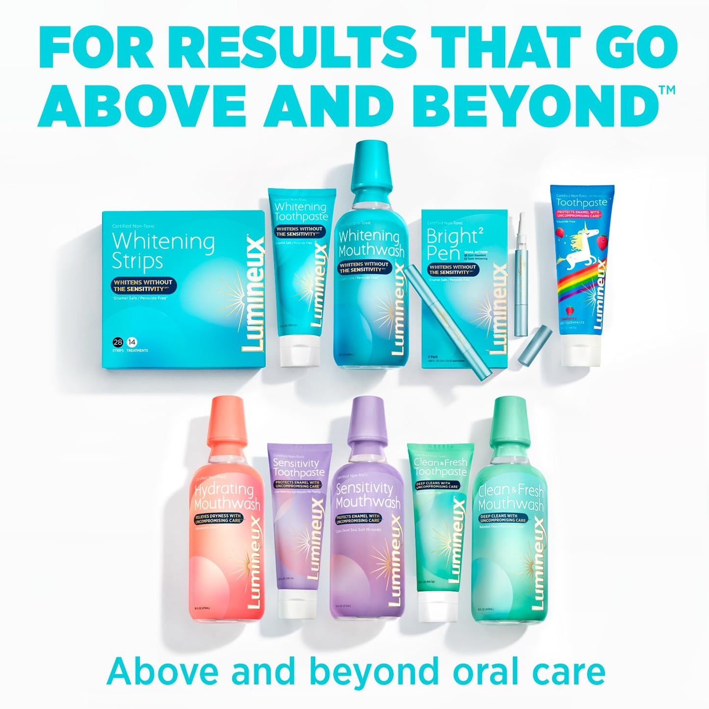 Lumineux Teeth Whitening Mouthwash 16 Oz. - Enamel Safe - Whitening Without the Sensitivity - Certified Non-Toxic - Whiter Teeth in 7 Days or Less w/o Sensitivity - NO Alcohol, Fluoride & SLS Free