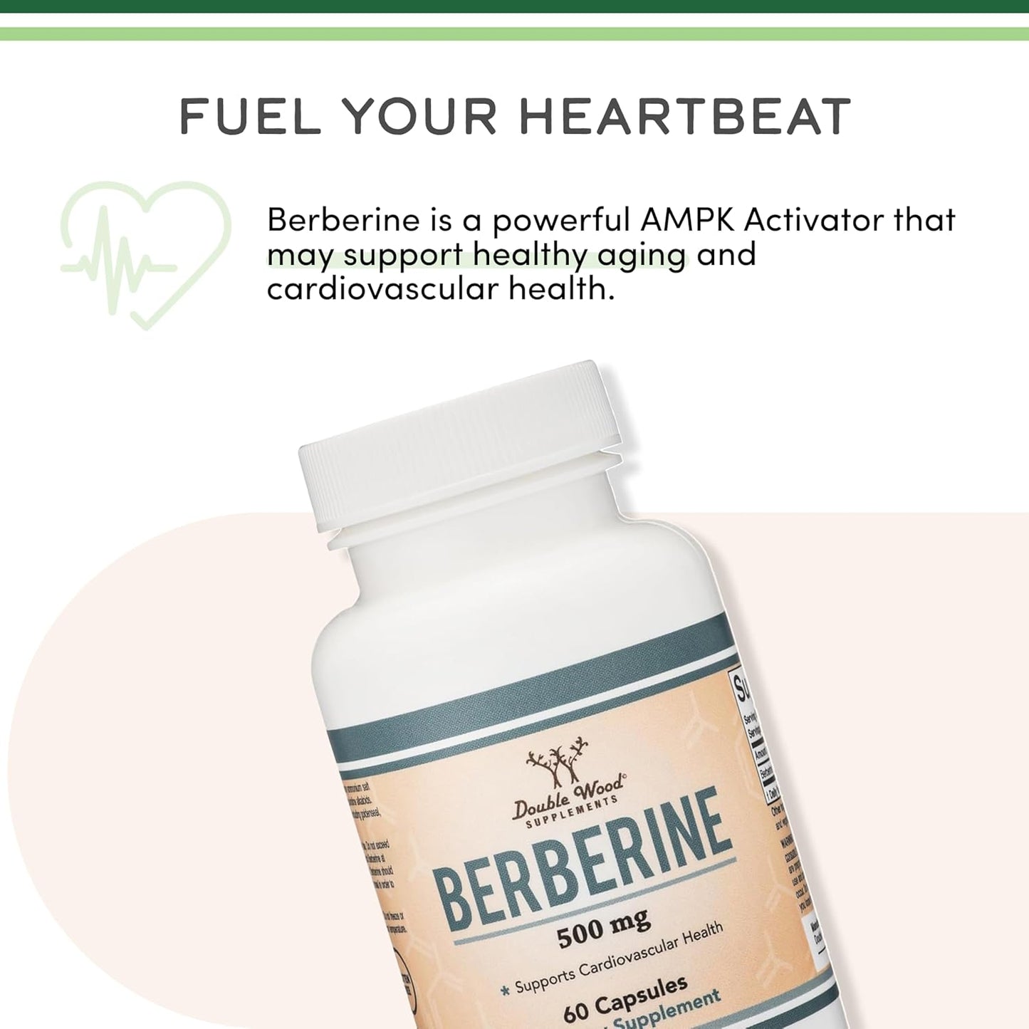Double Wood Berberine Supplement 500mg, 60 Capsules