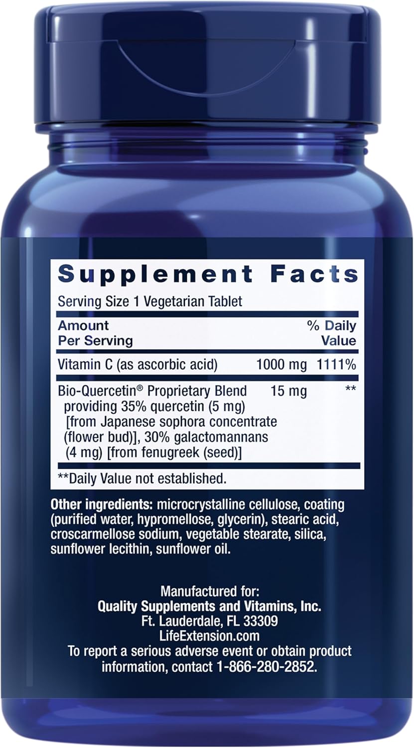 Life Extension Vitamin C and Bio-Quercetin®, 60 Tablets