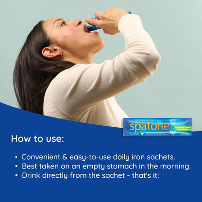 Spatone Natural Liquid Iron Supplement Plus VIT - 5mg of Iron Per 20mL Sachet