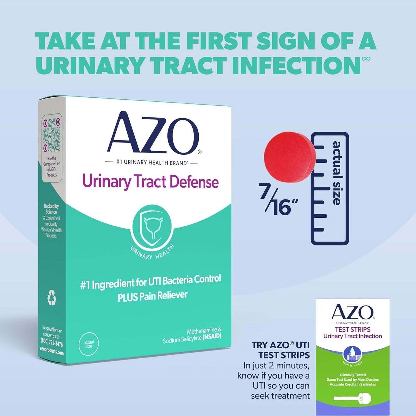 AZO Urinary Tract Defense Antibacterial Protection, 24 Count