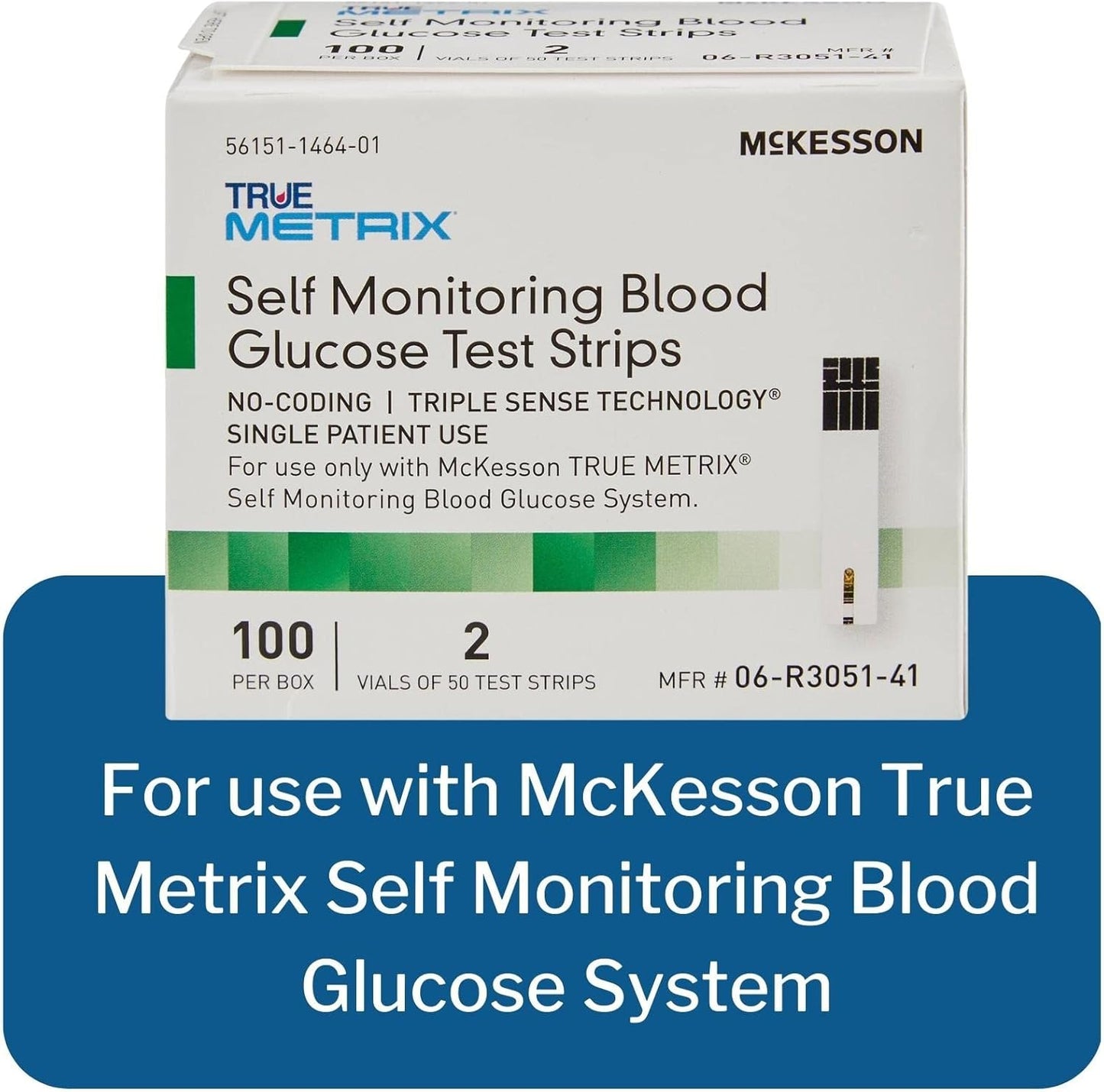 McKesson TRUE METRIX Self-Monitoring Blood Glucose Test Strips, 50 Strips, 1 Pack