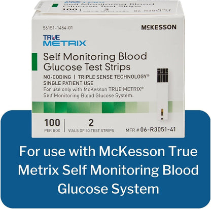 McKesson TRUE METRIX Self-Monitoring Blood Glucose Test Strips, 50 Strips, 1 Pack