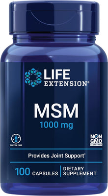 Life Extension MSM, 1000 mg, 100 Capsules Life Extension