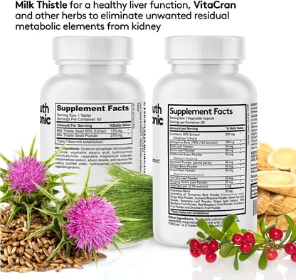 Youth & Tonic 3X Body Detox and Cleanse for Women & Men | Liver and Kidney Support & 15 Day Colon Cleanser to Repair Detoxify and Full Waste Loss | Supplement Pills