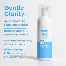 Natural Outcome Teen Skin Face Wash | Gentle Foaming Daily Boys & Girls Facial Cleanser Lotion | Natural Non-toxic Ingredients | For Teens, Preteens & Kids Looking to Prevent Acne | 5 oz Natural Outcome