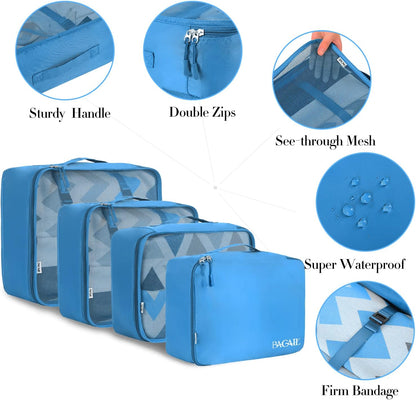 BAGAIL 8 Set Packing Cubes Luggage Packing Organizers for Travel Accessories