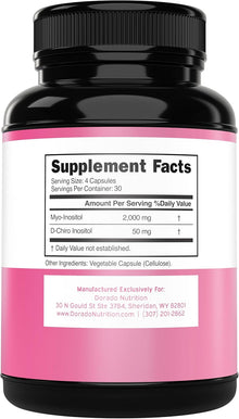 Myo-Inositol & D-Chiro Inositol Supplement - 120 Count DORADO NUTRITION