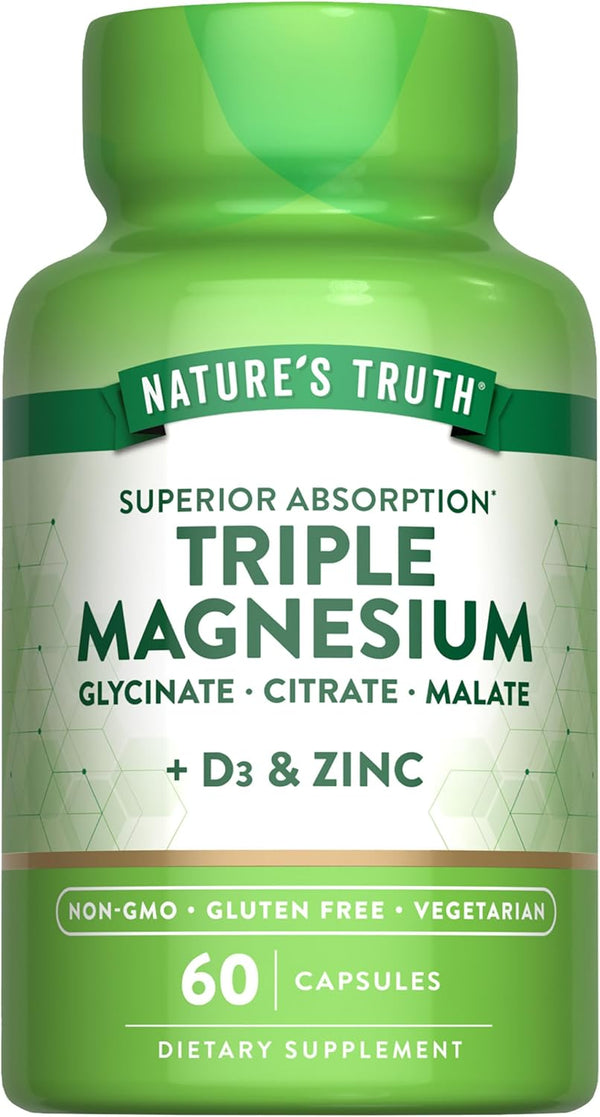 Nature's Truth Triple Magnesium Complex Supplement | 100 Capsules Nature's Truth