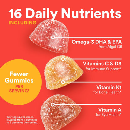 SmartyPants Kids Formula Daily Gummy Vitamins: Gluten Free, Multivitamin & Omega 3 Fish Oil (Dha/Epa), Methyl B12, Vitamin D3, Vitamin B6, 120 Count