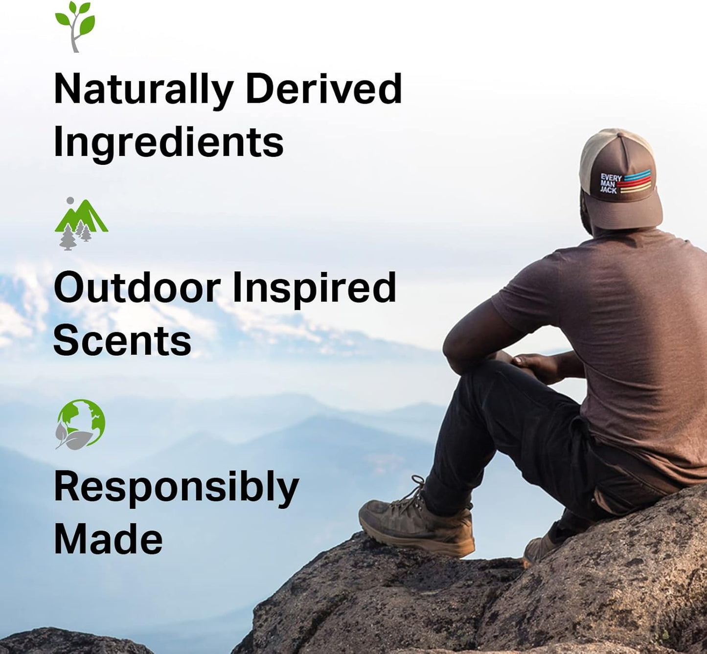 Men's Sea Salt Body Set - Bath and Body Gift Set with Clean Ingredients & A Refreshing Sea Salt Scent - Round Out His Routine with Body Wash, 2-in-1 Shampoo, Deodorant & Face Wash