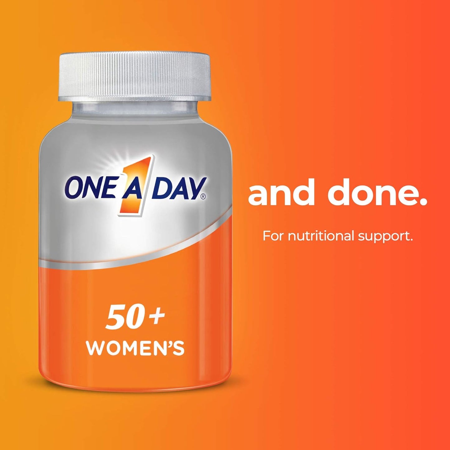 One A Day Women's 50+ Multivitamins, Supplement with Vitamin A, C, D, E and Zinc, 100 tablets