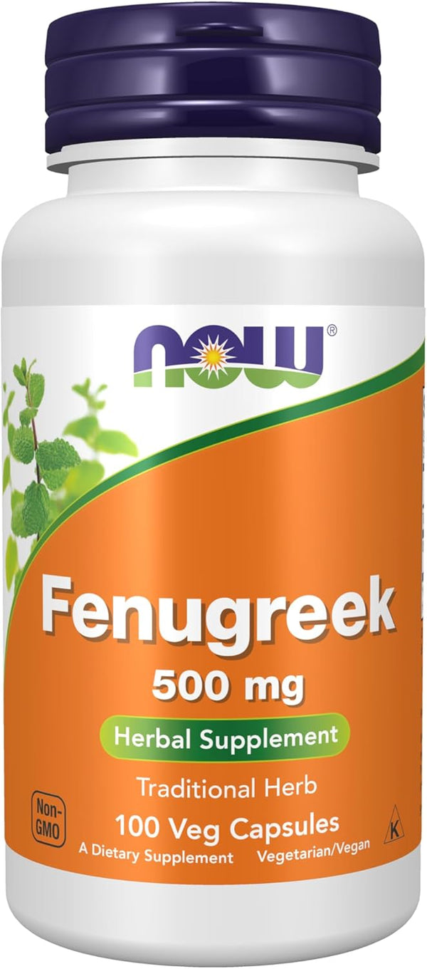 NOW Foods Fenugreek 500mg, 100 Capsules now