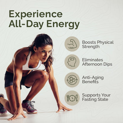 Lift – Daily Energy Supplement, Organic Lions Mane Mushroom for Focus and Sustained Energy + Creatine Monohydrate for Workout Strength and Lean Muscle, 60 Count