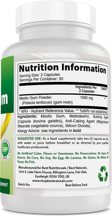 Best Naturals Mastic Gum 500 mg 60 Capsules Best