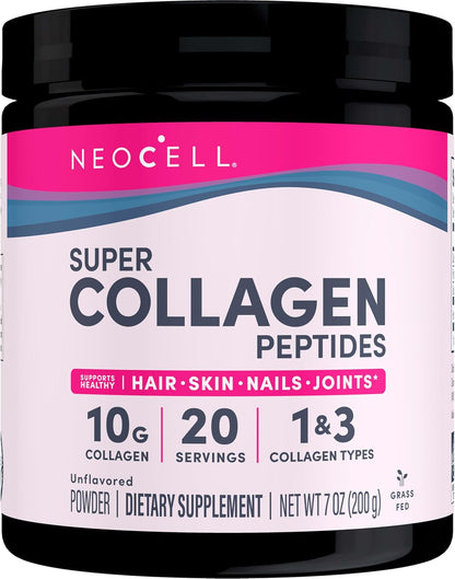 Neocell Collagen Powder, 10g Collagen Peptides per Serving, Healthy Hair, Skin, Nails & Joints, Unflavored, 7 Oz