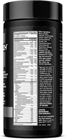 MuscleTech Platinum Multivitamin for Immune Support 18 Vitamins & Minerals Vitamins A C D E B6 B12 Daily Workout Supplements for Men 90 Ct MUSCLETECH