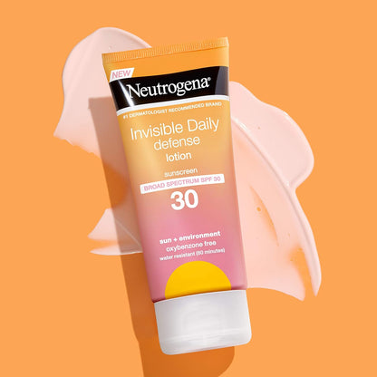 Neutrogena Invisible Daily Defense Sunscreen Lotion, Broad Spectrum SPF 30, 3.0 fl. oz