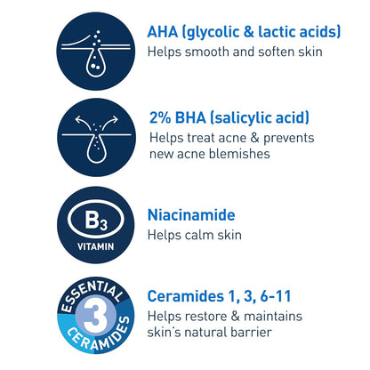 CeraVe Salicylic Acid Acne Control Gel Treatment, Acne Treatment for Face, 1.35 fl oz.