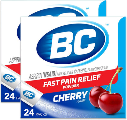 BC Powder Pain Reliever, Cherry Flavor, 24 Count