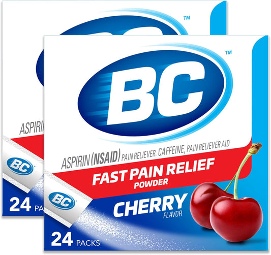 BC Powder Pain Reliever, Cherry Flavor, 24 Count