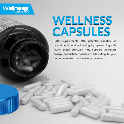 Wellness Labsrx NAD+ Supplement 1500mg with Resveratrol, 90 caps