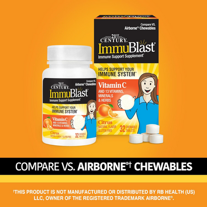 21st Century Immublast Chewable Tablets, Citrus 32 Count