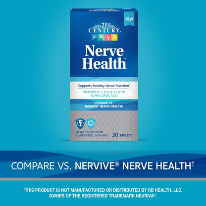 21st Century Nerve Health Tablets, 30 Count