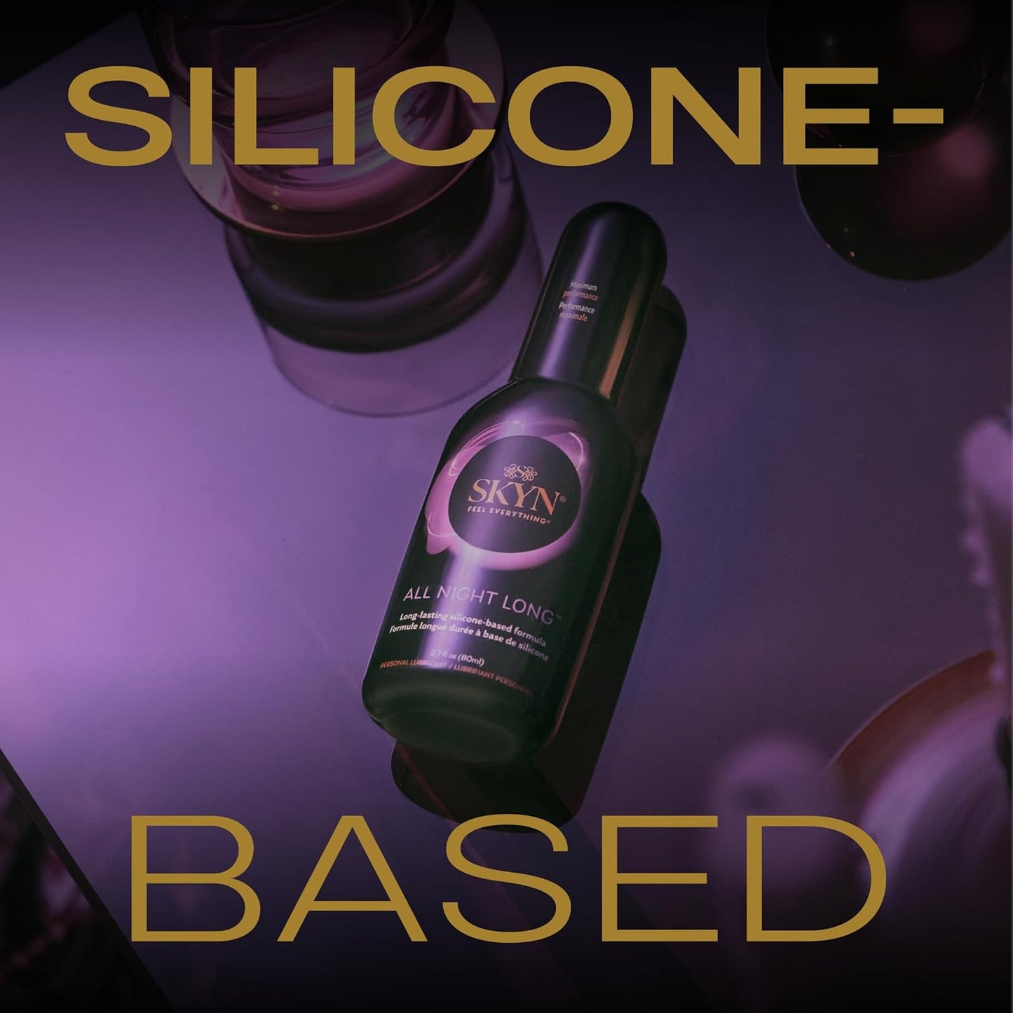 SKYN All Night Long Silicone-Based, Long Lasting Lube 2.7 oz