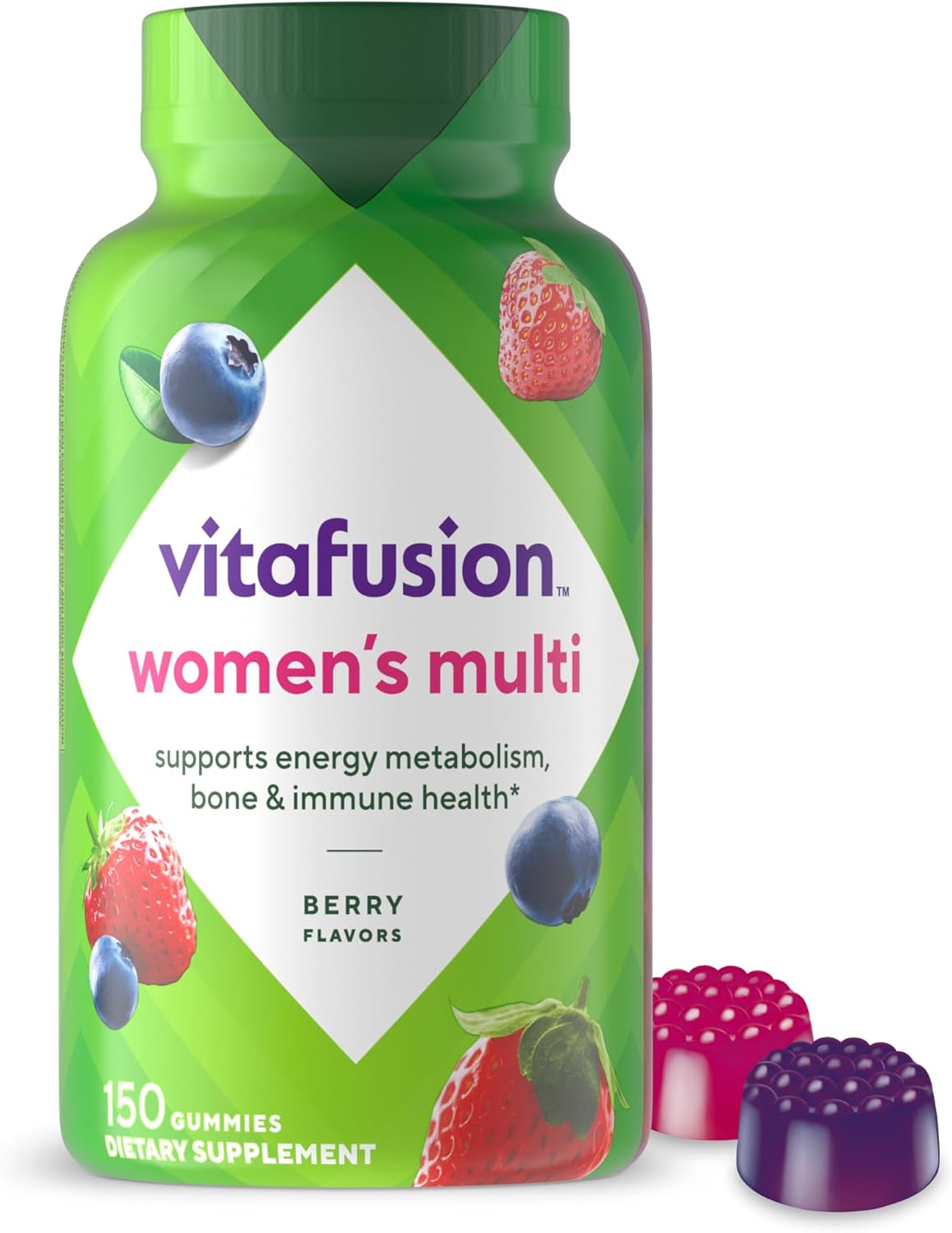 Vitafusion Womens Multivitamin Gummies, Berry Flavored Daily Vitamins for Women With Vitamins A,C,D,E,B-6 and B-12, America’s Number 1 Gummy Vitamin Brand, 75 Days Supply, 150 Count