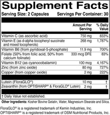 MacularProtect AREDS2 Vitamin & Mineral Supplement - Includes Trio of B Vitamins for Added Macular Health Support - 60 Capsules ScienceBased Health