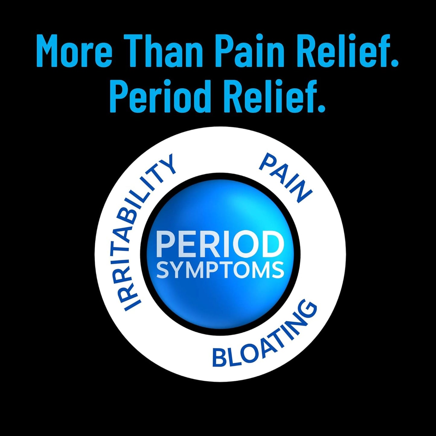 Multi-Symptom Formula, with Acetaminophen, Menstrual Period Symptoms Relief including Cramps, Pain, and Bloating, 40 Caplets