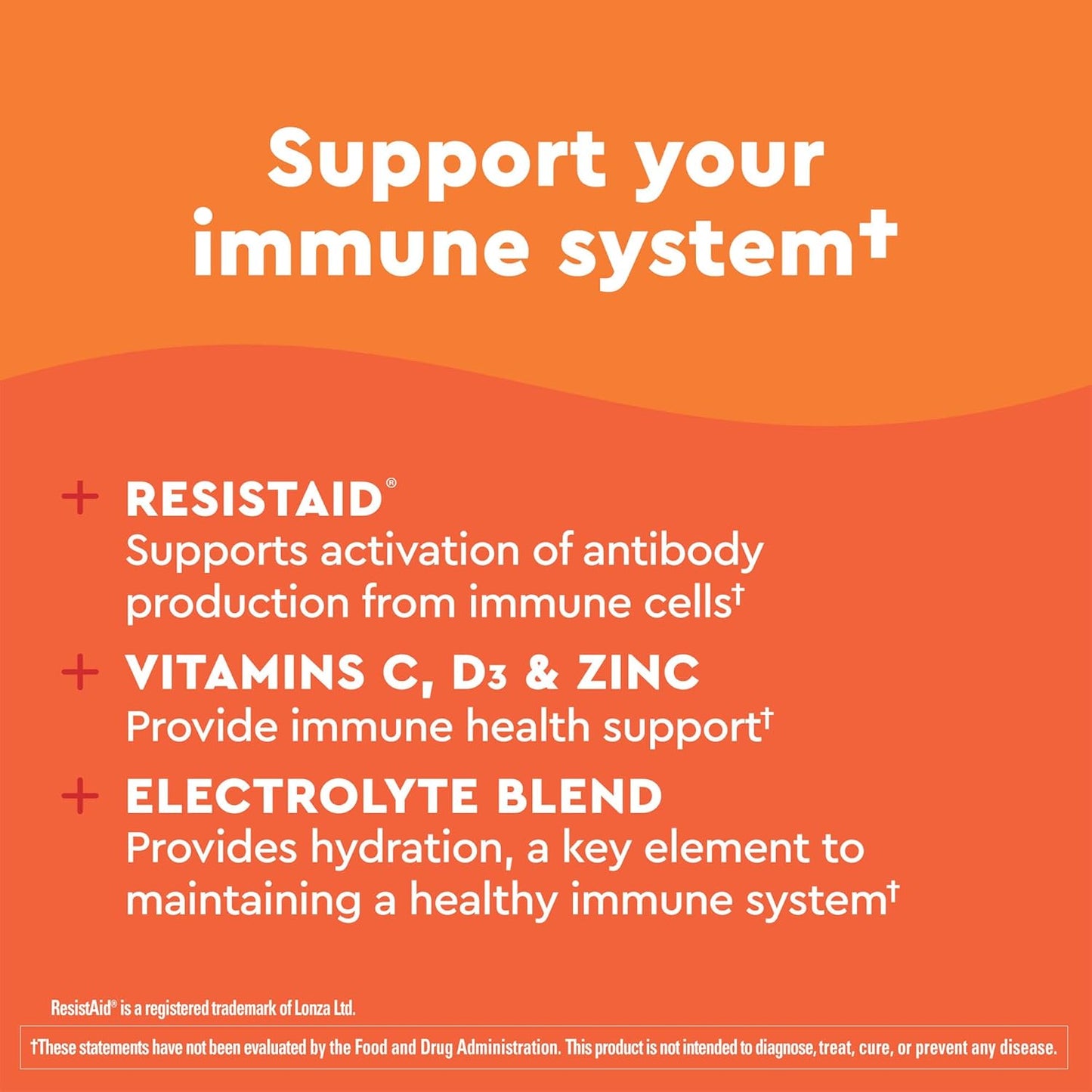 Nature Made Wellblends Active Immune Defense Fizzy Drink Mix, ResistAid, Vitamin C 500mg, Vitamin D 1000 IU, Zinc, and Electrolytes Powder, 14 Stick Packs