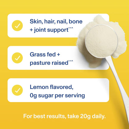 Vital Proteins Collagen Peptides, Promotes Hair, Nail, Skin, Bone & Joint Health, Lemon 11 Oz