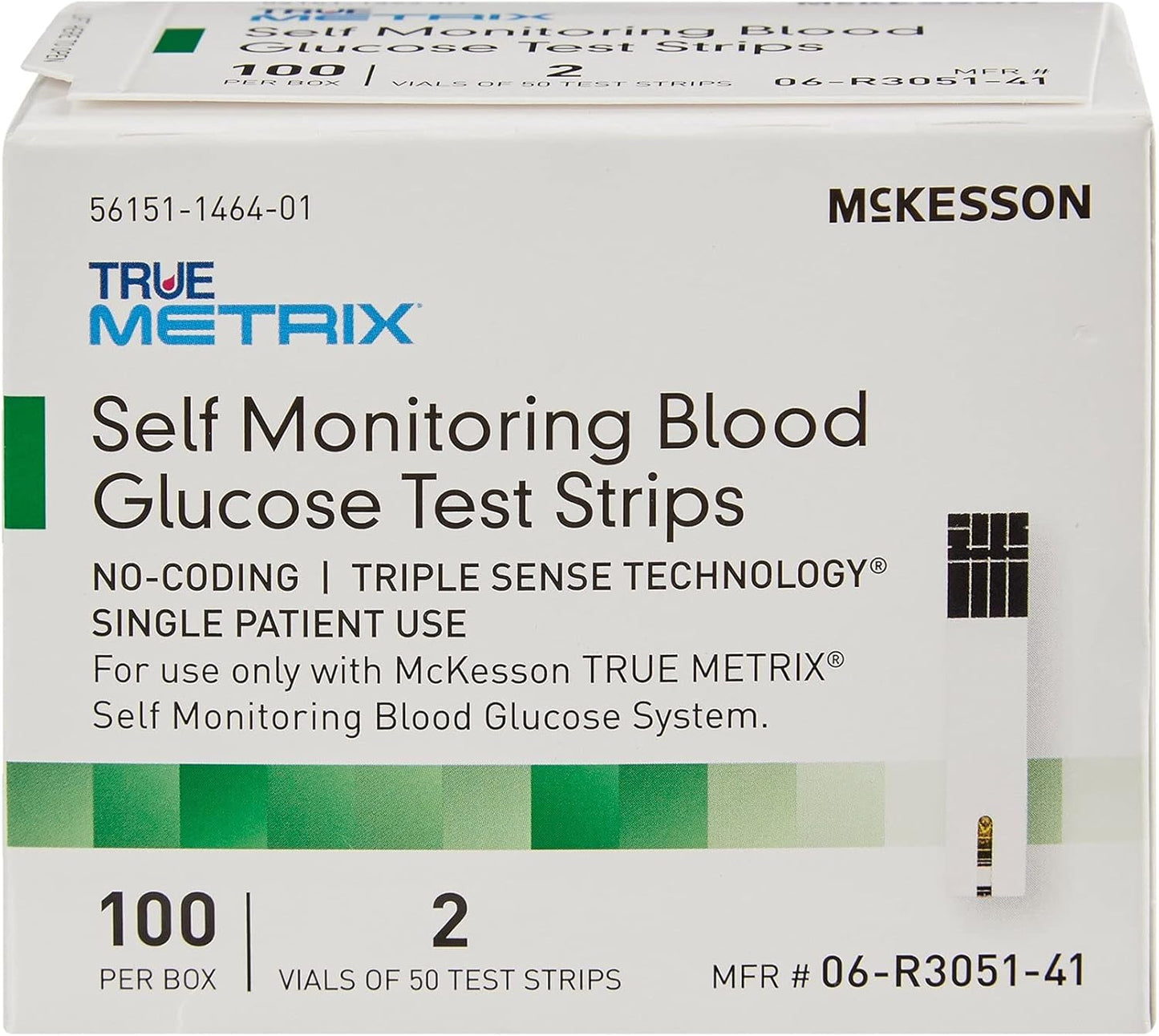 McKesson TRUE METRIX Self-Monitoring Blood Glucose Test Strips, 50 Strips, 1 Pack